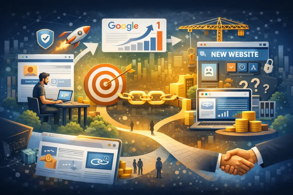 Guest post backlinks for new websites